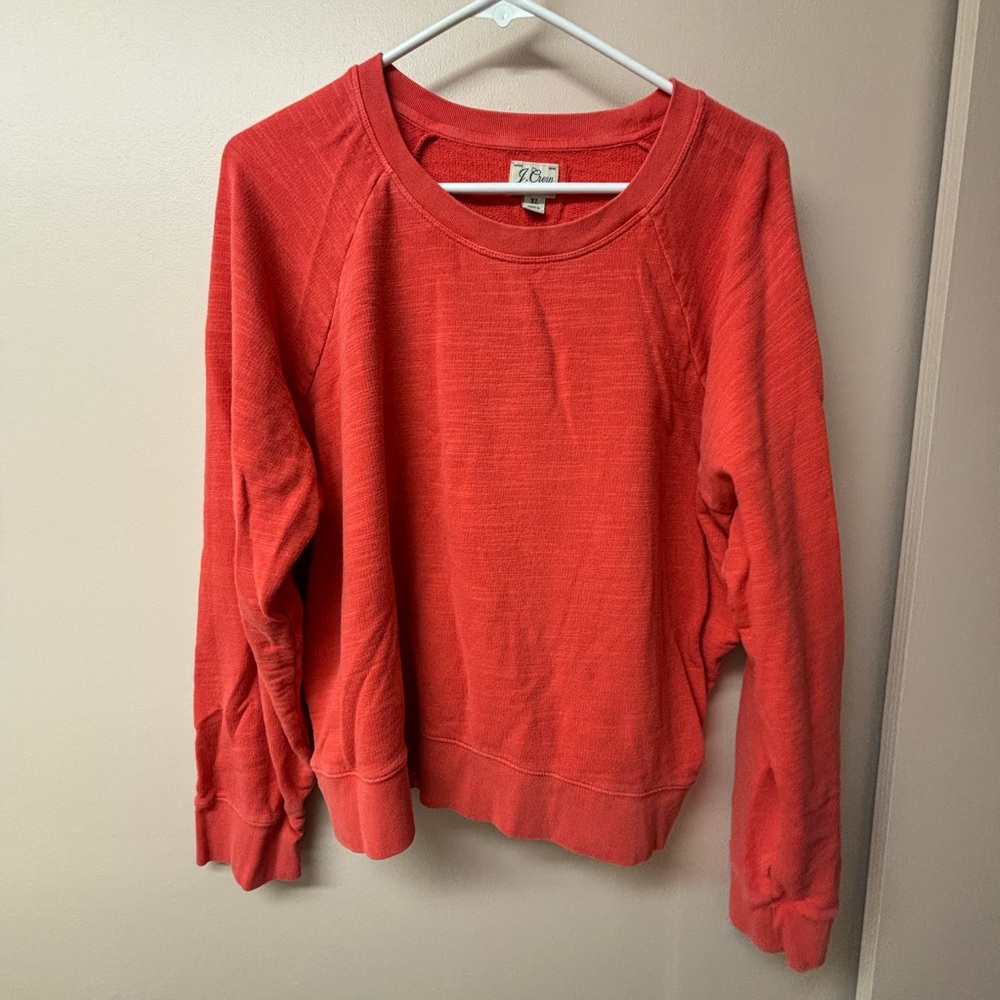 J. Crew Vintage Fleece in Vibrant Red